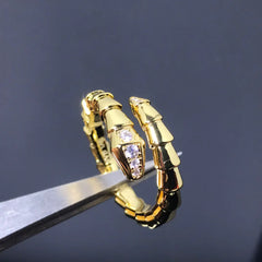 Creative Snake Diamond-Studded Ring for Women