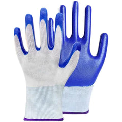 Nylon Work Gloves with Nitrile Coating for Grip