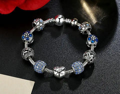 Trendy Beaded Bracelets with Pink Rhinestones (Wholesale)