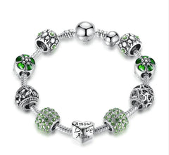 Trendy Beaded Bracelets with Pink Rhinestones (Wholesale)