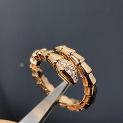 Creative Snake Diamond-Studded Ring for Women