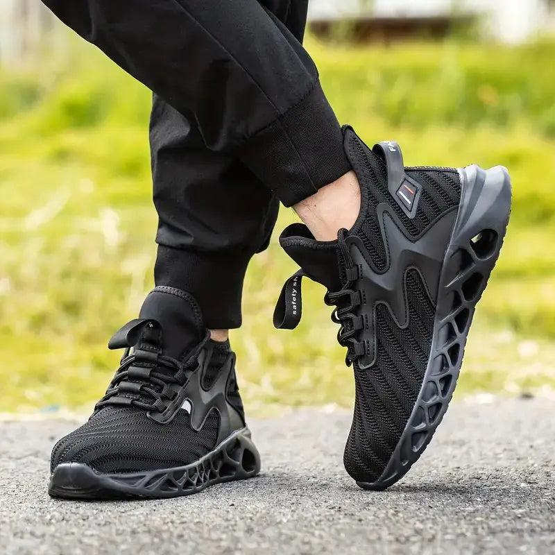 Men's Lightweight Breathable Safety Shoes for Construction