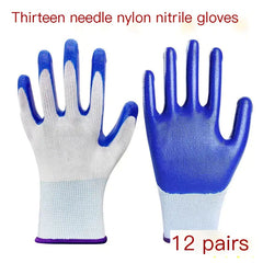 Nylon Work Gloves with Nitrile Coating for Grip