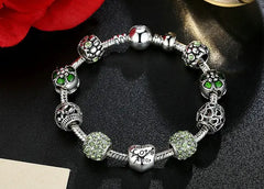 Trendy Beaded Bracelets with Pink Rhinestones (Wholesale)