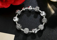 Trendy Beaded Bracelets with Pink Rhinestones (Wholesale)