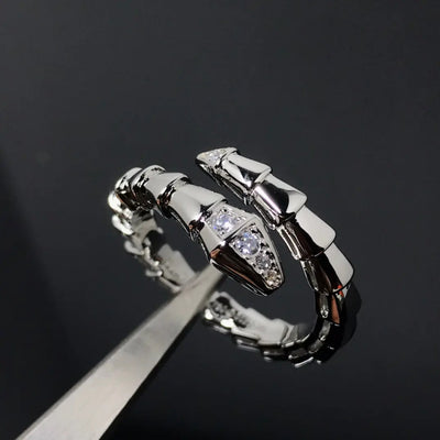 Creative Snake Diamond-Studded Ring for Women